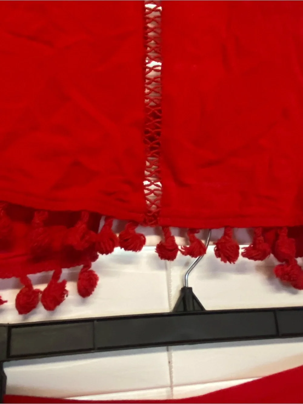 Forever 21 Bright Red Crochet-Trim Crop Top & Shorts Set